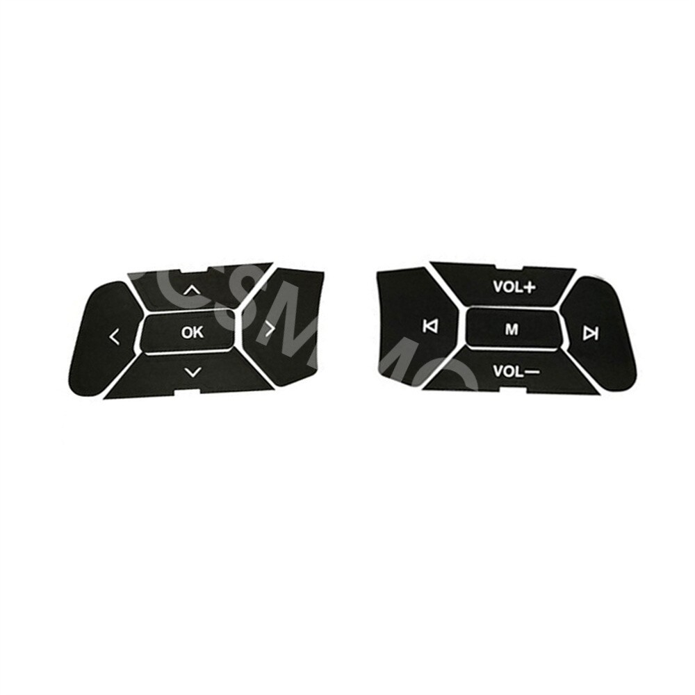 Steering Wheel Button Repair Decal Stickers Set Fit For Ford Mustang 2015-2018
