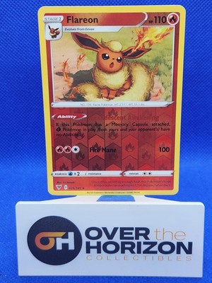 Pokemon -   Flareon - 026/185   - Reverse Holo Rare - Vivid Voltage - NM/M