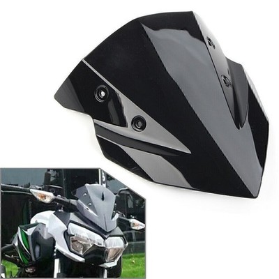 Black ABS Motorcycle Windshield Windscreen for Kawasaki Z400 2018 2019-2022