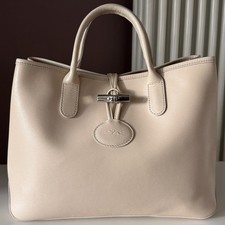 Longchamp Handtasche Roseau Leder Beige