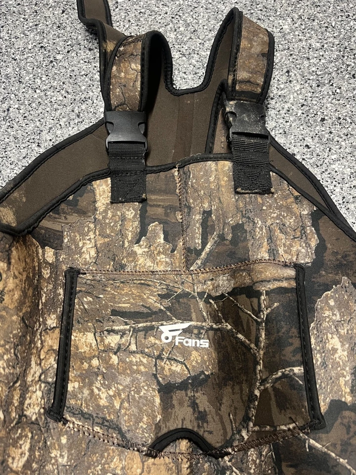 8 Ventiladores Niños Vadeadores de Pecho con Botas, Neopreno Impermeable Juvenil Vadeador Talla 8/9 Foto 3 de 4