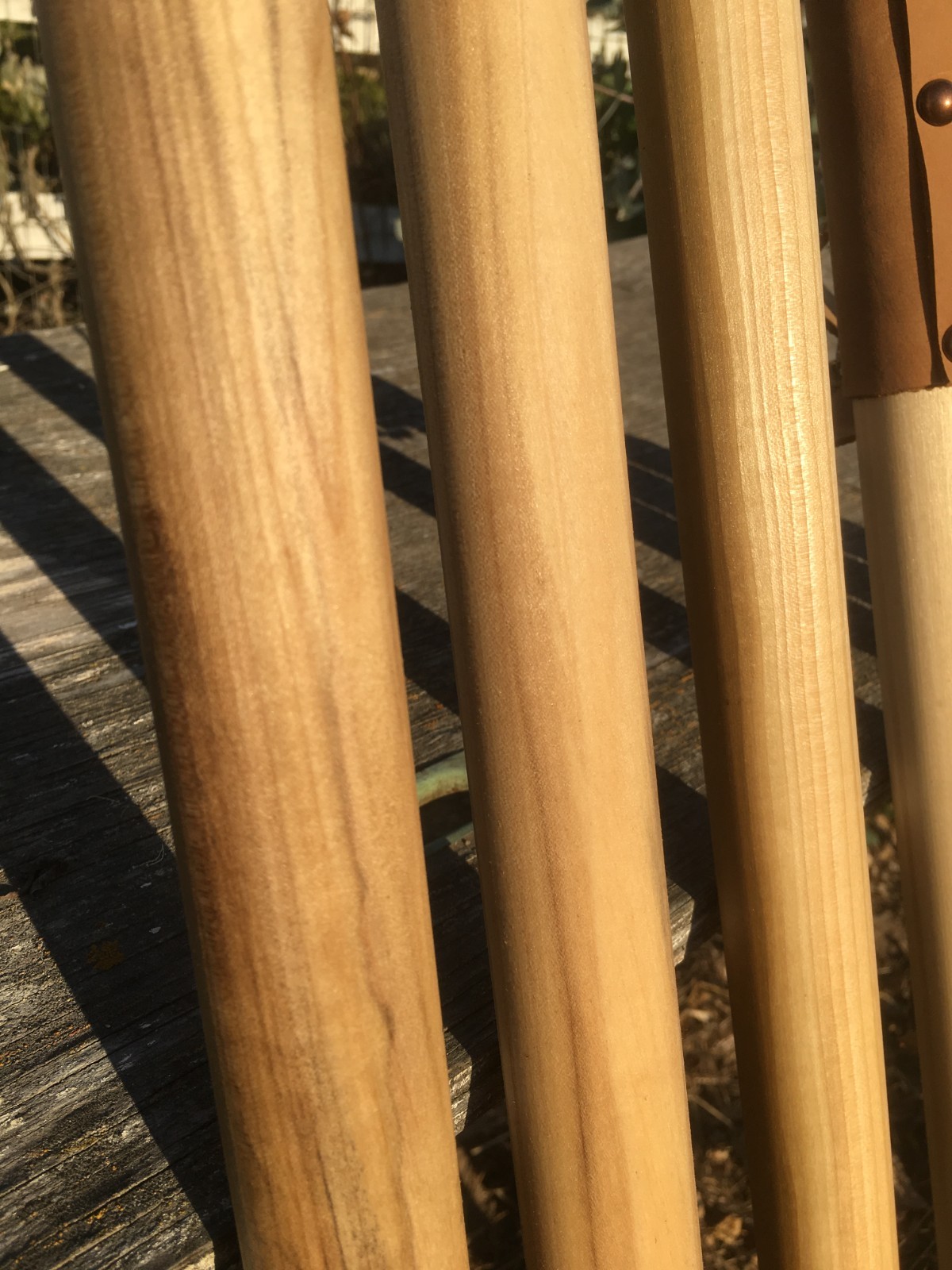 Three Crosses Jesus Christ Natural Earth Tones Wood Walking Stick Hiking Staff