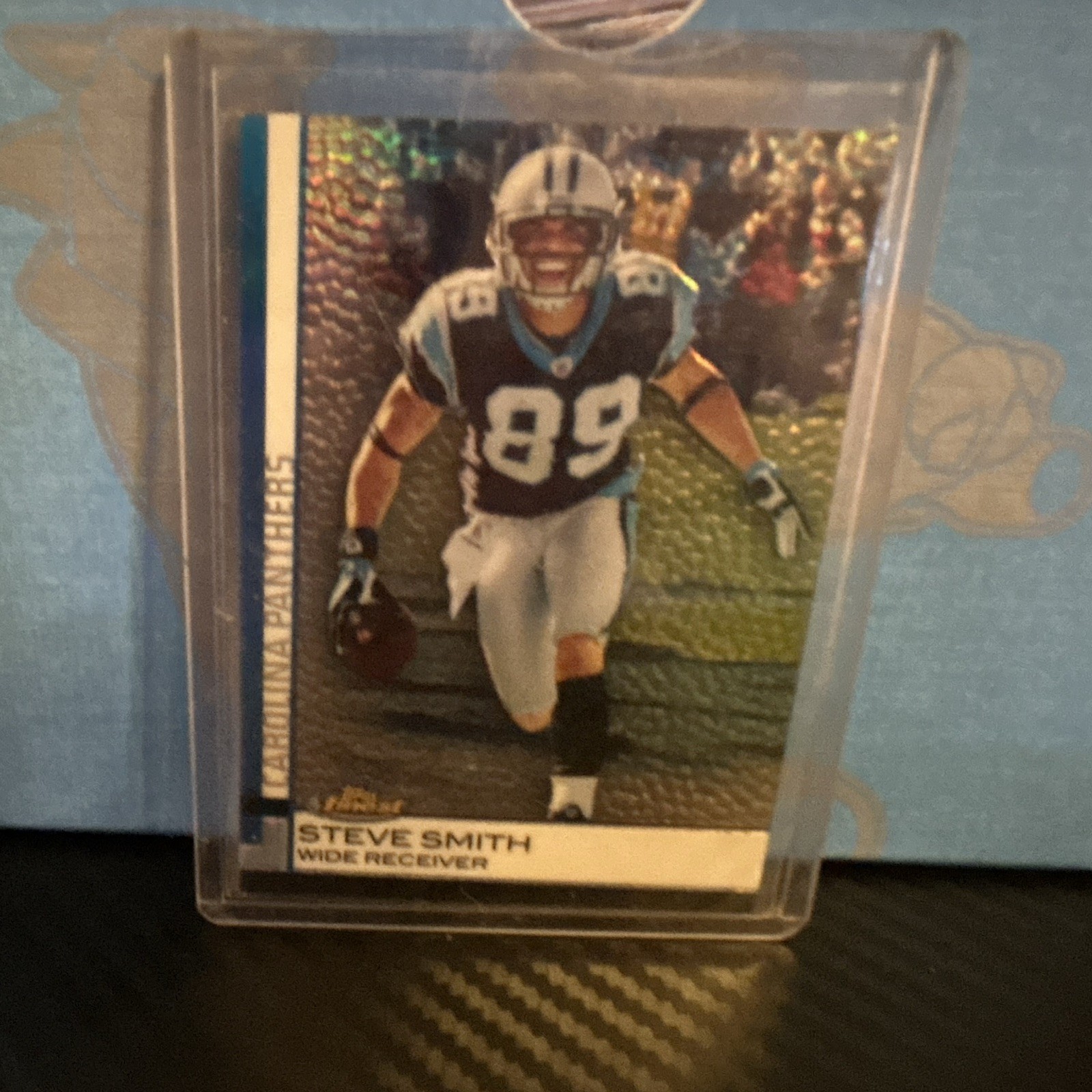 2009 Topps Finest - Steve Smith #30 pigskin Refractor