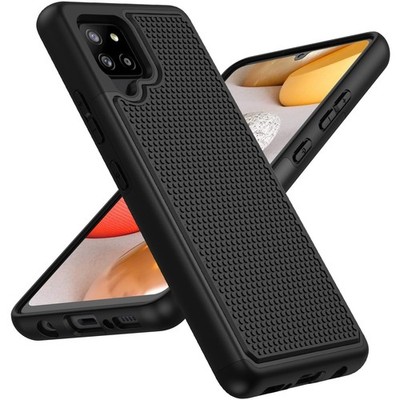 BNIUT for Samsung Galaxy A42 5G Case: Dual Layer Protective Heavy Black