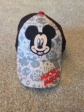 Kids MICKEY MOUSE Hat Toddler Youth Cap Embroidered Black Red Disney Club House