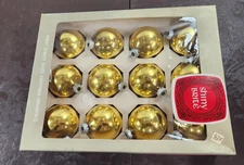 Vintage Shiny Brite Glass Christmas Ornaments In Original Box