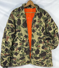 Vintage 80s Duck Camo Insulated Jacket Men’s XL Reversible Made in USA