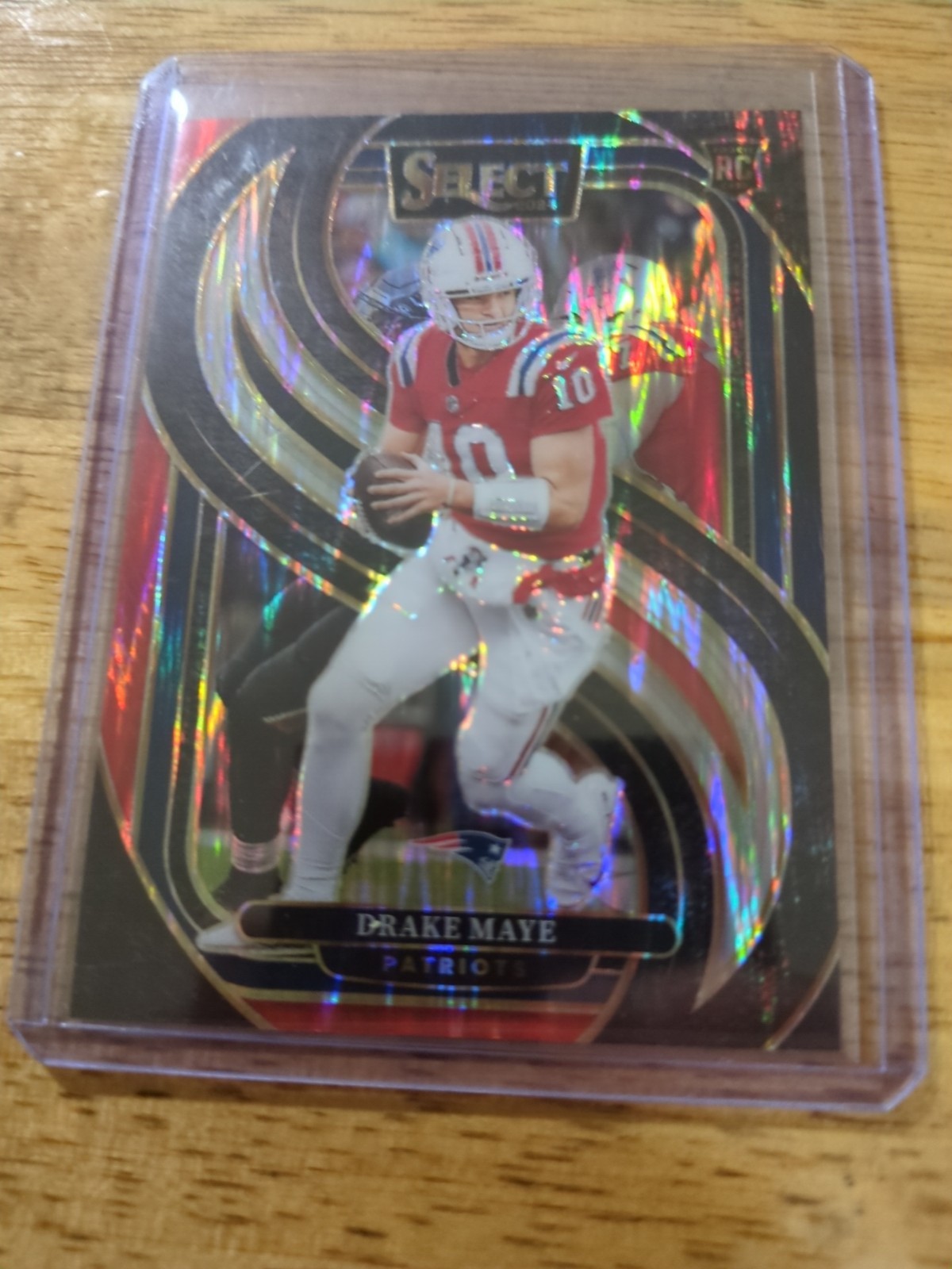 2024 Select Drake Maye Premier RC Black and Red Prizm Shock #113 Patriots