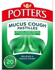 Potter's Mucus Cough Pastilles, Non-Drowsy, Pack of 20 (Packaging May Vary)