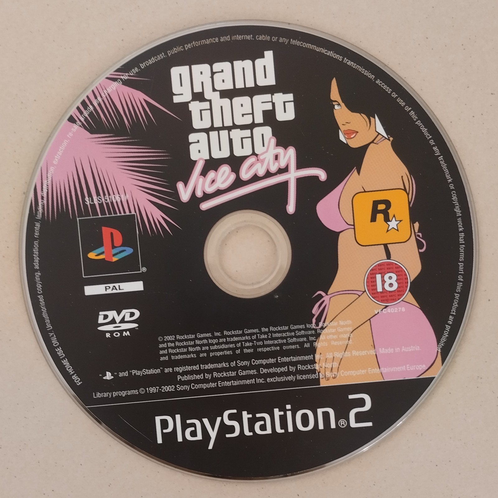 Playstation 2 PS2 - Grand Theft Auto GTA Vice City