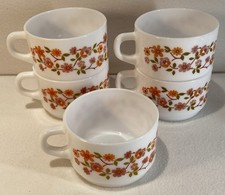 Arcopal France Scania Bundle Stacking Cups Mugs x 5 Dia 9cm Vintage MINT 0267