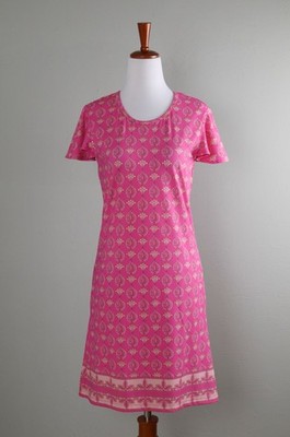 CABANA LIFE $126 Smooth Stretch Hint of Gold Printed Casual Dress Size XS