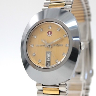 [NEAR MINT] RADO DIASTAR 636.0308.3 Gold Combi Day/Date AT Men's From JAPAN Y843