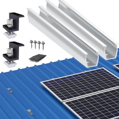 Solarpanel Alu Halterung Trapezblech Flachdach PV Montage Befestigungsschiene DE