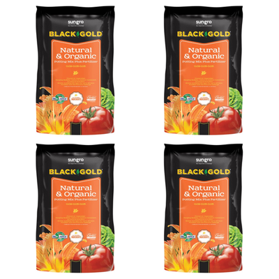 Black Gold Natural & Organic Potting Mix Plus Fertilizer, 1 cu ft, Pack of  4 | eBay