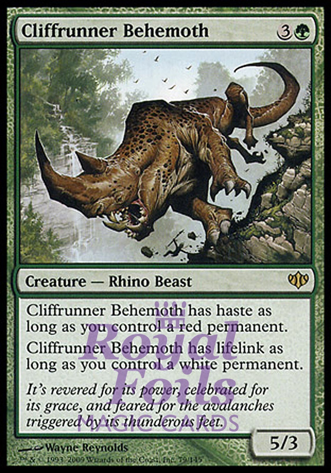 Cliffrunner Behemoth 1x FOIL CON MTG Conflux Rare MINT green