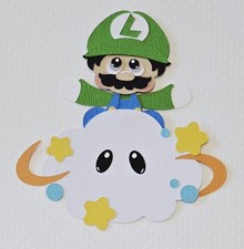 Mario Galaxy Luigi Inspired. Scrapbook, Card making Paper Piecing