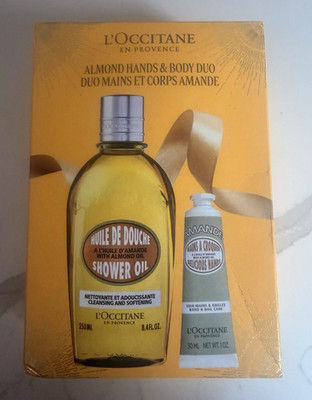 L'Occitane en Provence Almond Shower Oil 250ml + Hand Cream 30ml Gift Set