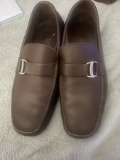 brown Salvatore Ferragamo Gancini leather loafers. Size 6.5