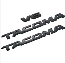 3PCS Matte Black For Tacoma 2016-2023 DOOR EMBLEM OVERLAY KIT V6 OFF ROAD