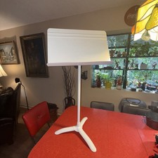 Vintage White Manhasset Adjustable Music Stand Raise Lower Swivel Tilt USA MADE