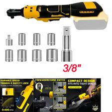 3/8" Cordless Ratchet Wrench - DEWALT 20V Compatible, Rechargeable, High Torque