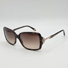 Tiffany Co Tortoiseshell Crystal Studded Keyhole Sunglasses TF4043-B Authentic
