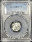 1936 D Mercury Dime 10c PCGS MS65FB Gem BU Full Split Bands