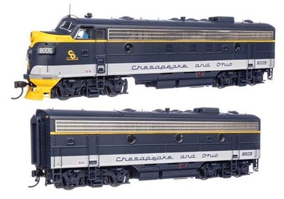 Walthers Proto 920-49546 HO FP7/F7B C&O #8005/8505 Lokomotive