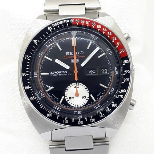 Seiko 5 6139-6030 Speed Timer  Pogue Coke Bezel Vintage Automatic Chronograph