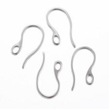 100pcs Ear Wires Stainless Steel 18 Gauge French Earring Hooks for Earrings DIY