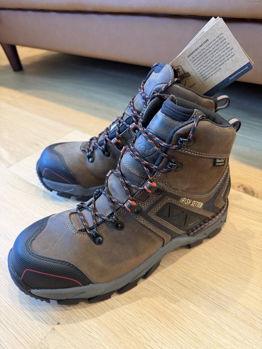 Irish Setter Red Wing Work Boots Men 9.5 Brown Waterproof  display picture 1