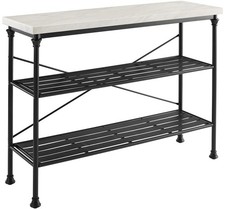 Madeleine Sofa Console Table with Storage Shelves for Hall, Entryway, or Livi...