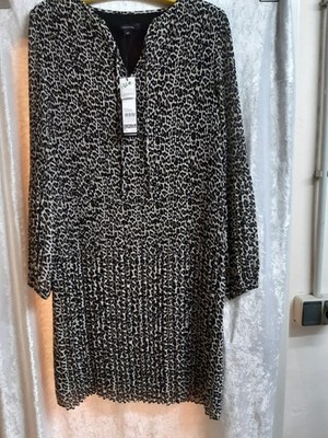 NEU NEU - schwarz-weißes Plisseekleid von COMMA - Gr. 40