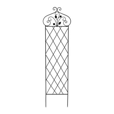 Garden Trellis for Climbing Plants - 63-Inch Decorative Lattice Metal Panel f...