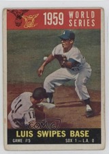 1960 Topps World Series Luis Aparicio Maury Wills #389 HOF n8a