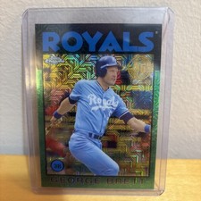 GEORGE BRETT 2021 Topps Chrome - 1986 Green Refractor - #06/99 - Mint Condition