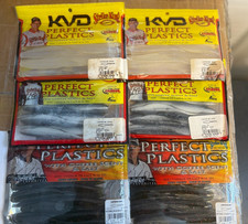 6 NEW Packs STRIKE KING KVD Perfect Plastic 4" & 5" CAFFEINE SHAD Bulk ASSORTED