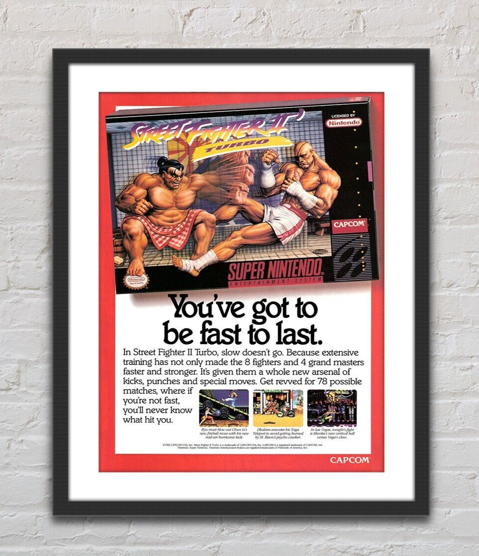 Street Fighter II Turbo SNES Glossy Promo Poster Unframed G0137