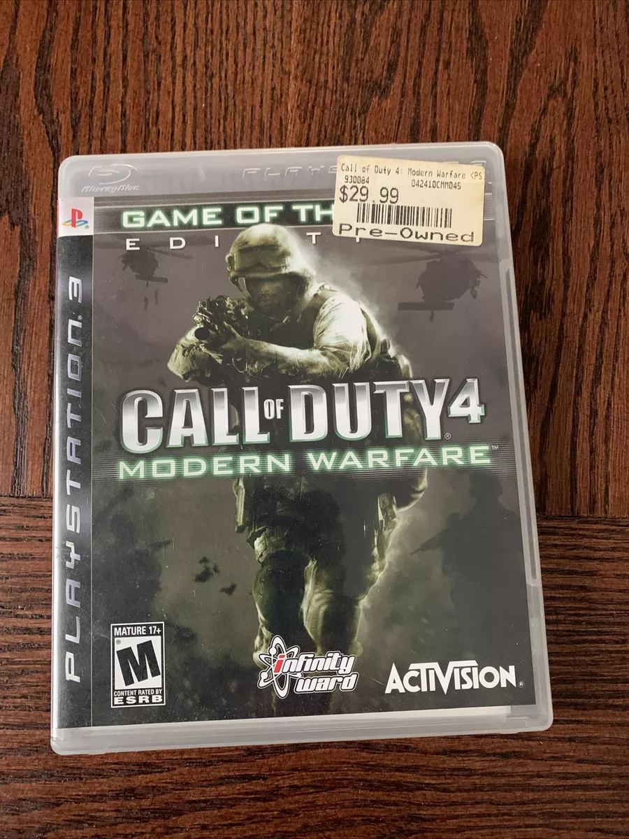 Call of Duty 4: Modern Warfare (Sony PlayStation 3, 2007) for sale