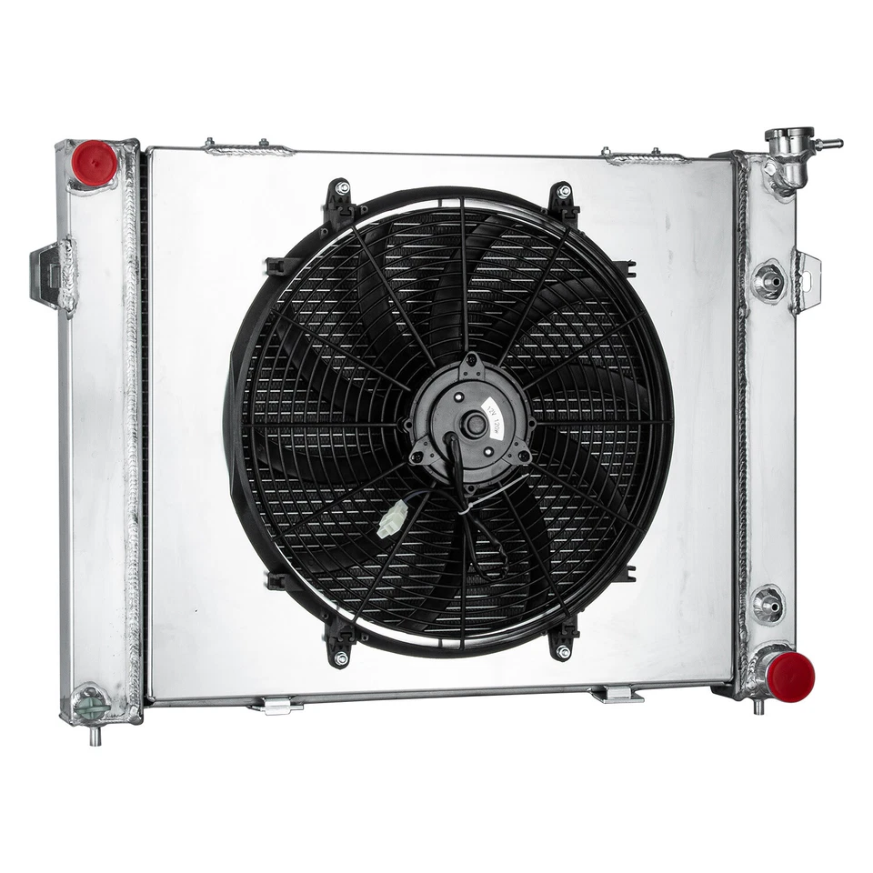 3Row Aluminum Radiator Shroud Fan Fit 1993-97 1995 Jeep Grand Cherokee 5.2L V8 - Изображение 3 из 4