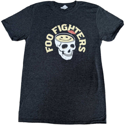 Foo Fighters - Skull Cocktail - Heather Grey T-shirt | eBay