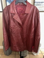 Excelled Leather Company Women’s Jacket Red/burgundy #w36 Sz 2xl