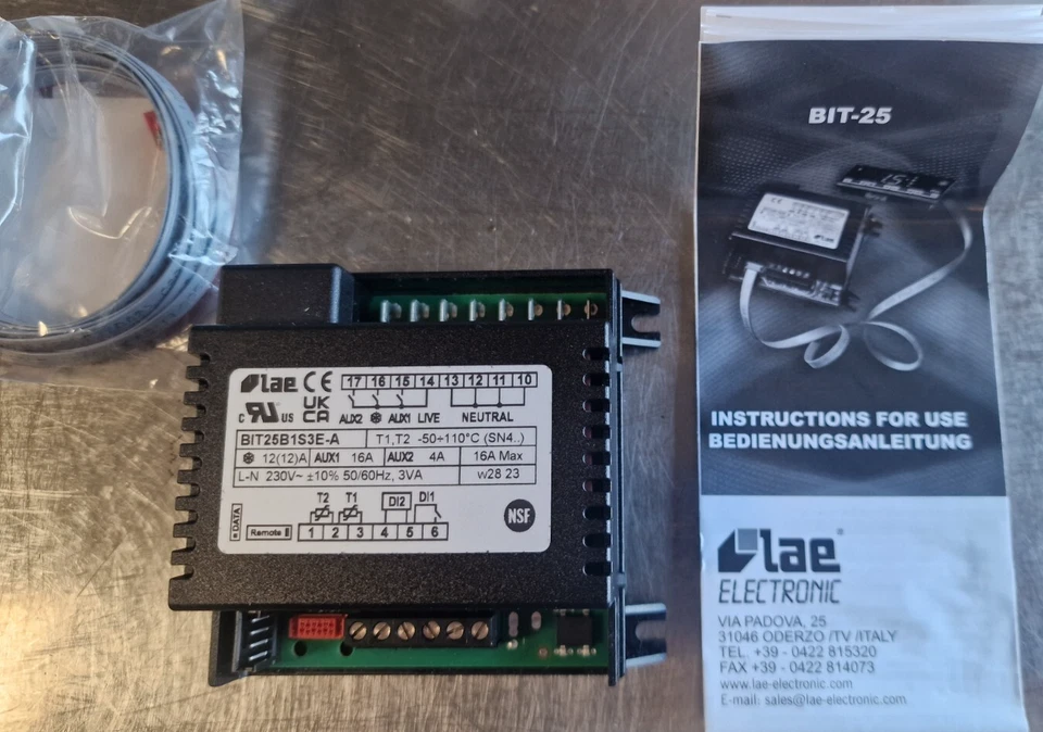 LAE BIT25BIS3E SPLIT DEFROST CONTROLLER WITH LCD 5S DISPLAY AND CABLE £80+VAT