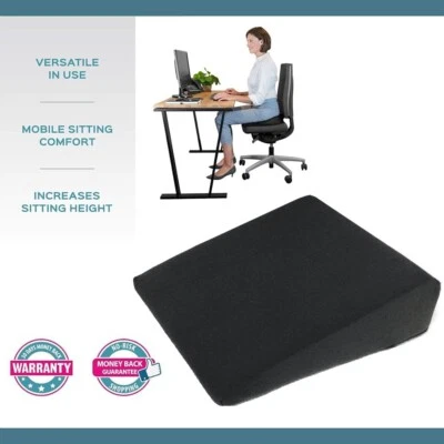 BRILLARS LTD Seat Wedge 11 Degree High Density Foam Cushion Car Office Chair Back Support