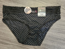 No Boundaries Juniors Black White Dot Micro Cheeky Panties Size XL 15-18 New 