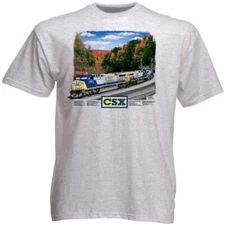 CSX AC6000 Train Authentic Clothing Railroad T-Shirt Tee Shirt [22]