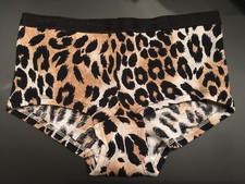Vtg Victoria s Secret XS Animal Print Cotton Boy Short Bikini Panties Panty