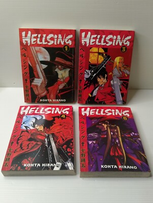 Hellsing Manga Lot English volumes 1 3 4 6 KOHTA HIRANO Paperback 