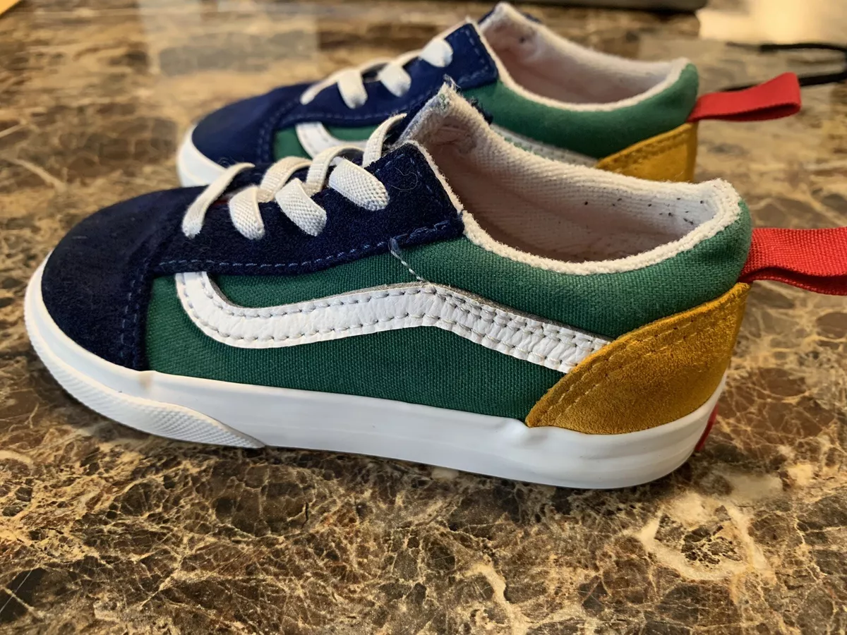 Vans Old Skool Yacht Club Shoes Kids Size 8 Blue Green Red Color Block A2 |  eBay | Sneaker low